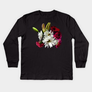 Daisies, Roses and Carnations Kids Long Sleeve T-Shirt